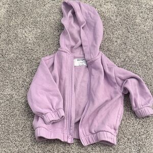 Old Navy Lilac Hooded Fleece Zip-Up for Kids